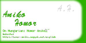 aniko homor business card